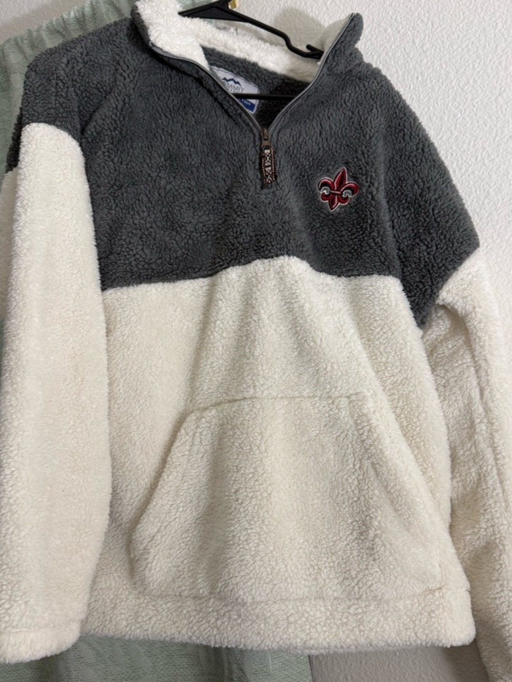 Summit Sportswear Kickoff Collection Sherpa Pullover Color Block Medium
